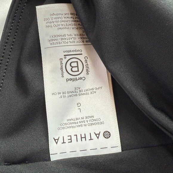 Athleta Black Tennis Golf Skirt with Spandex Shorts Underneath.  Size Women's La - Picture 7 of 9